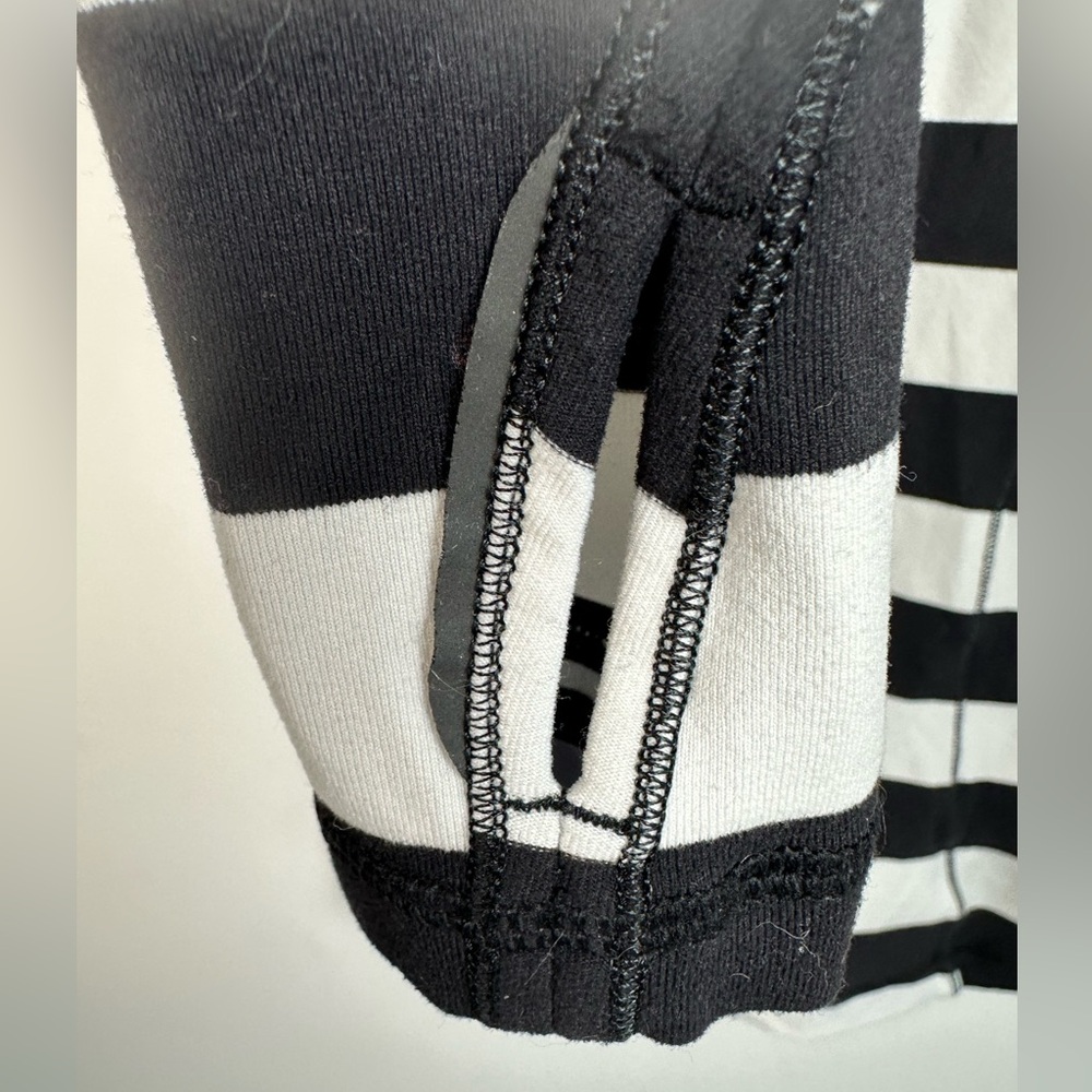 lululemon athletica Black and White Striped Long Sleeve Top - Picture 3 of 7